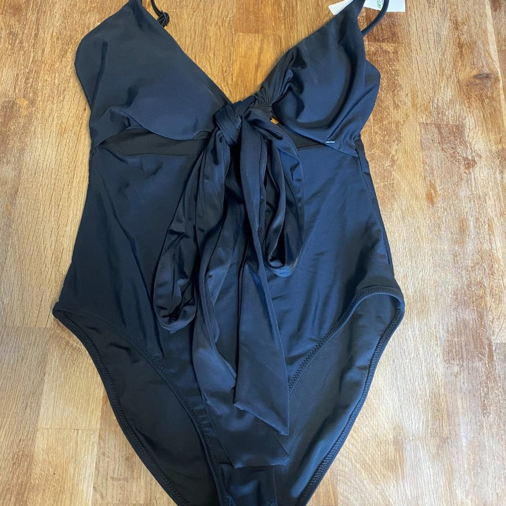 NWT Aerie Black one piece swimsuit size medium